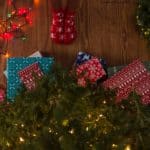 Christmas lights and gifts